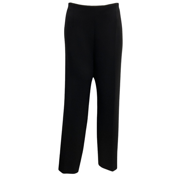 HERMES BLACK WOOL STRETCH TROUSERS - Picture 1 of 5